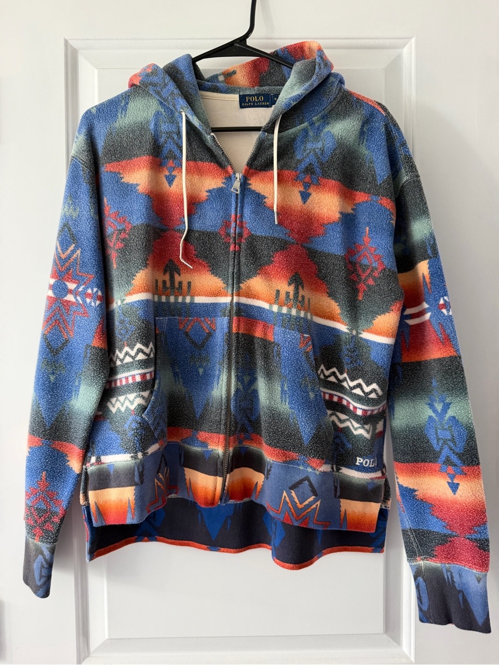 Limited Edition Polo Ralph Lauren Multicolor Aztec Fleece Zip Hoodie